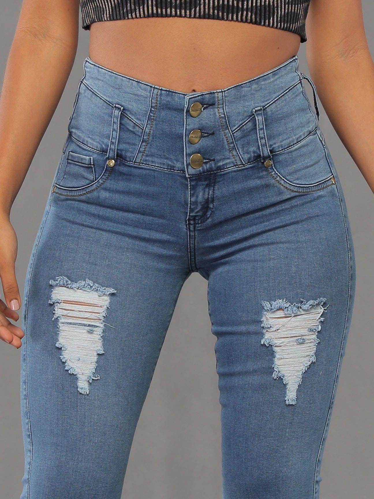 Sugar Butt Lift Capri Jeans - Style 14187