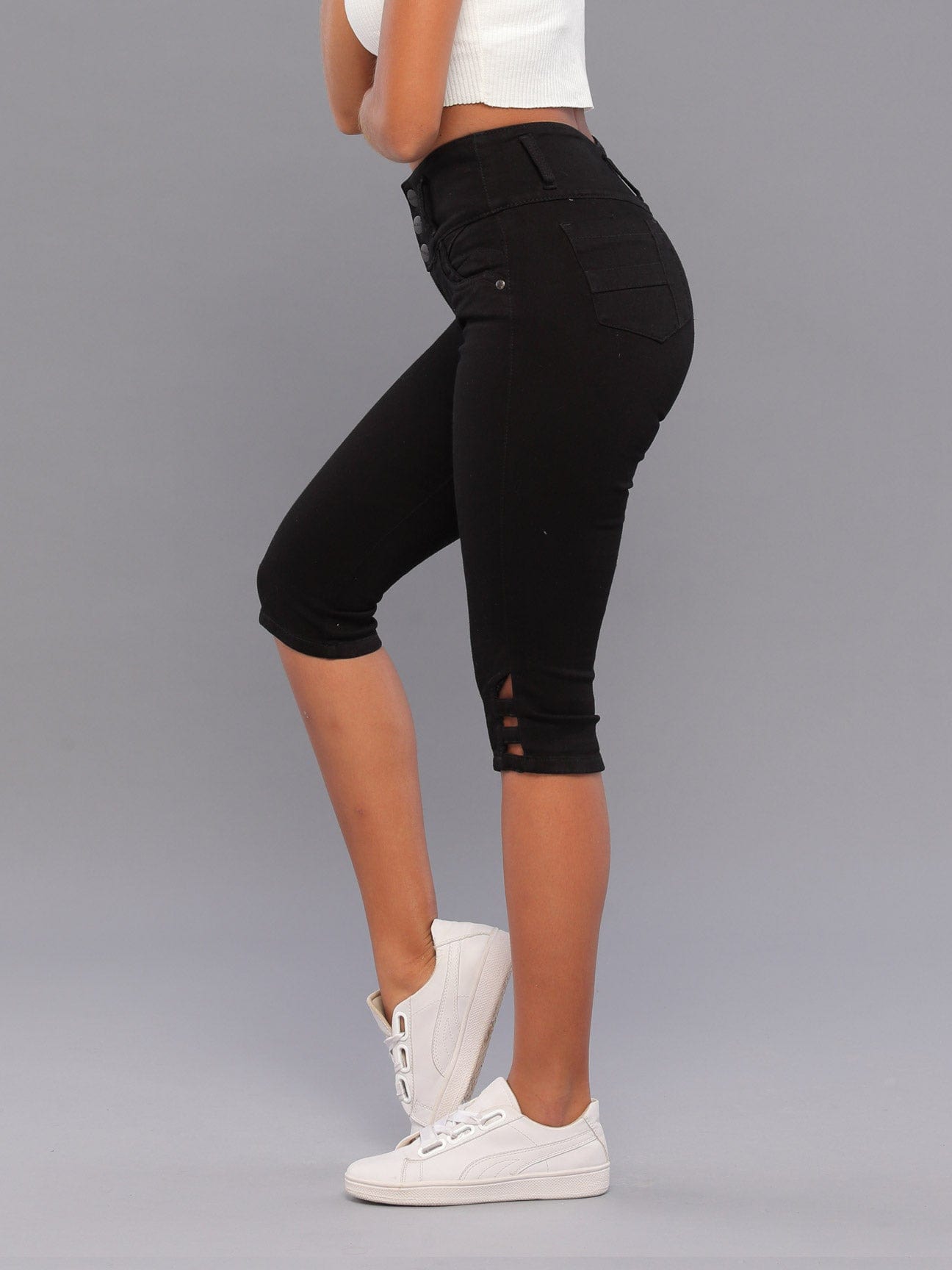 Cleo 14212 Capri Jeans with Butt Lift Design