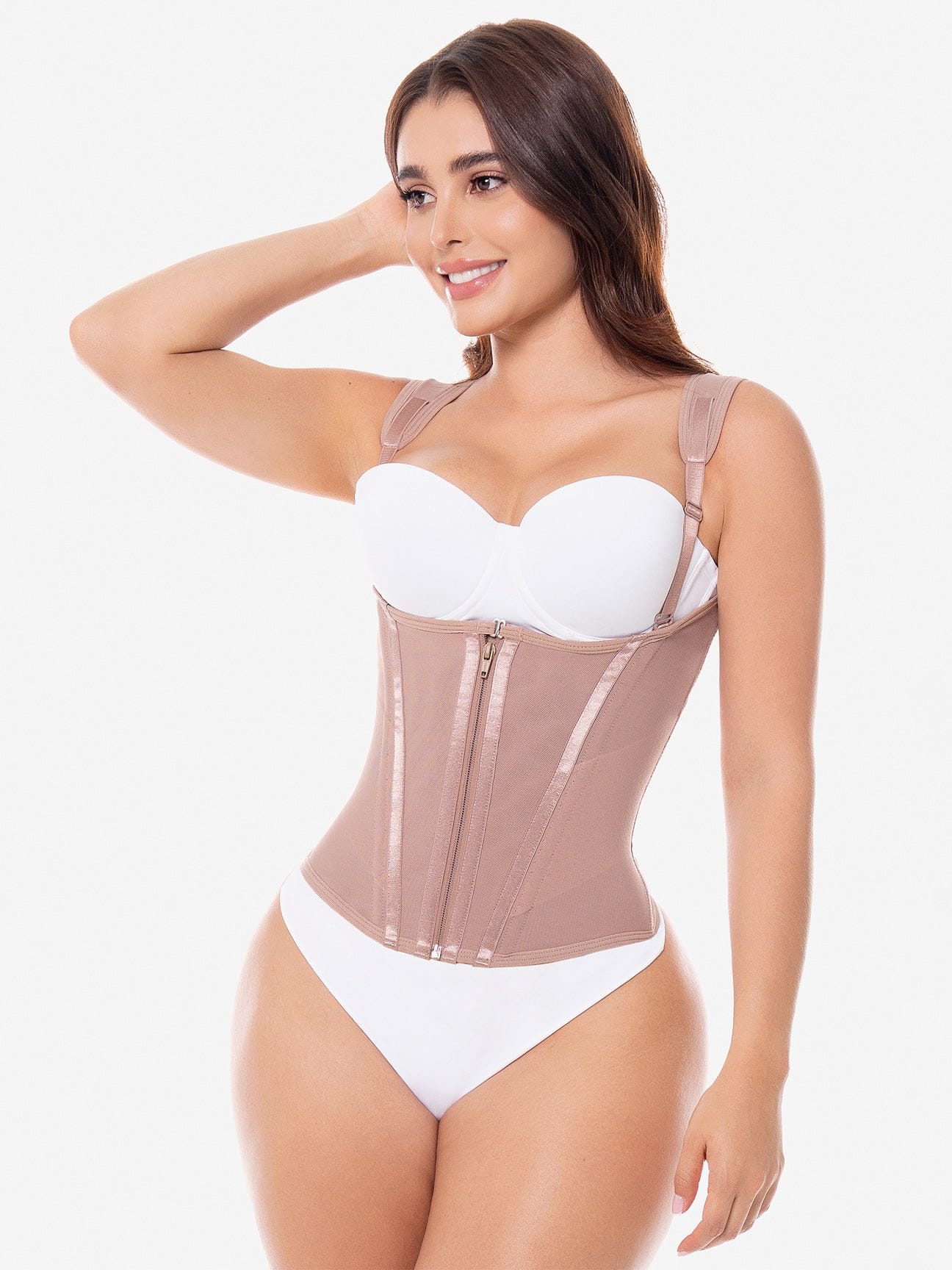 CH007RA Ultra-Sculpt Waist Trainer Vest with Zipper and Hooks