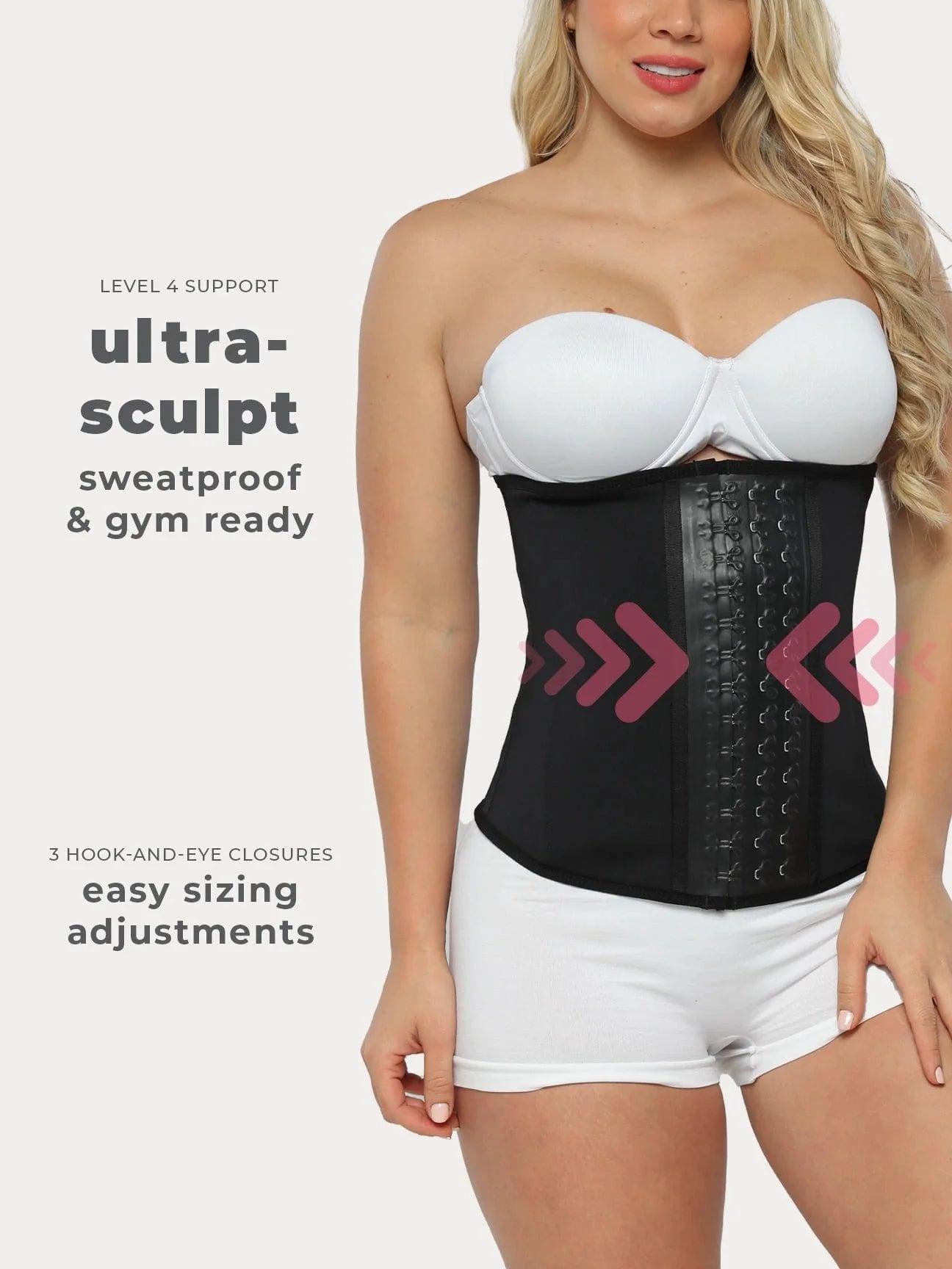 1026 Ultra-Sculpt Latex Waist Trainer with Hooks