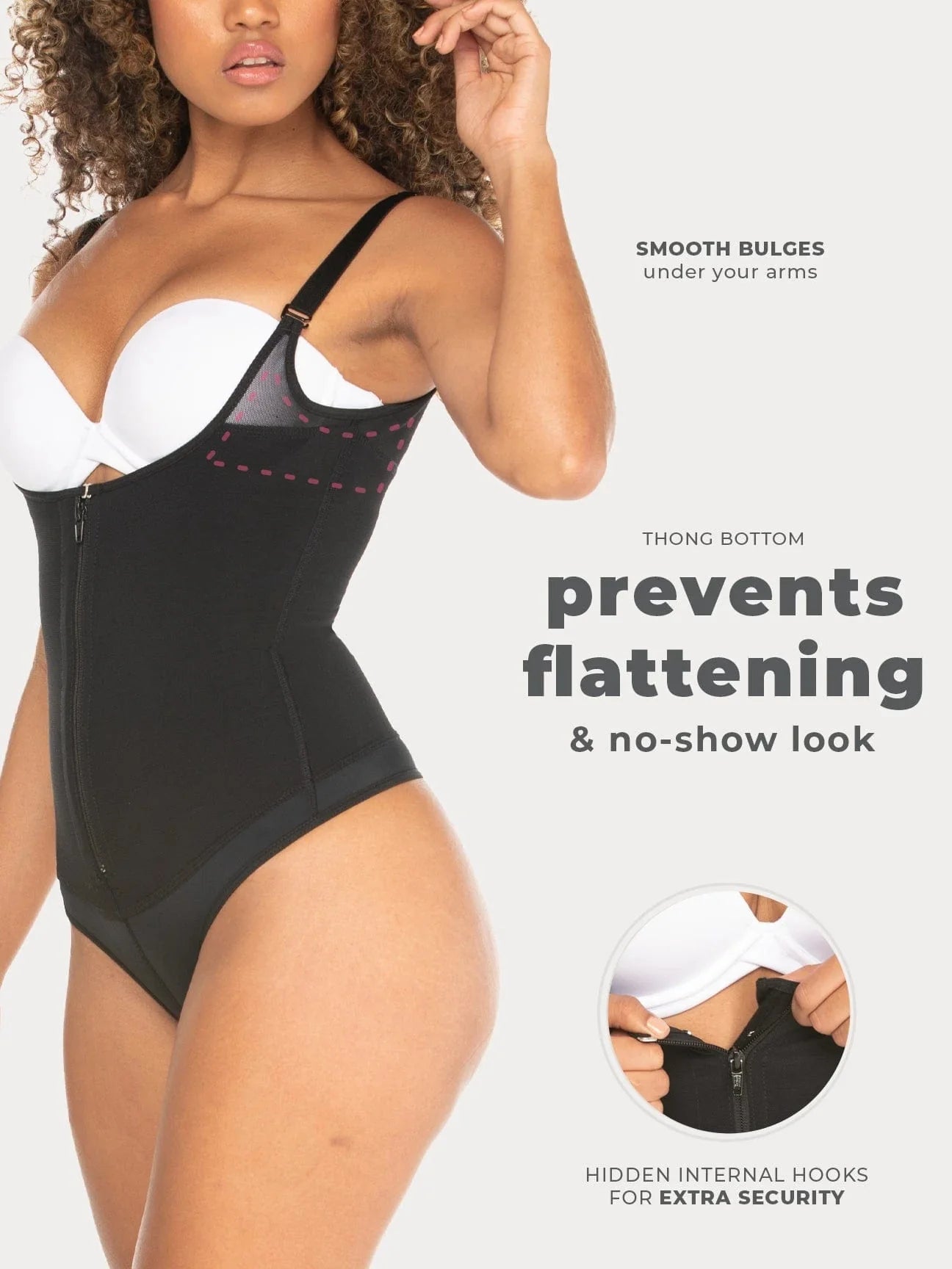 Modelujące body z stringami NS018