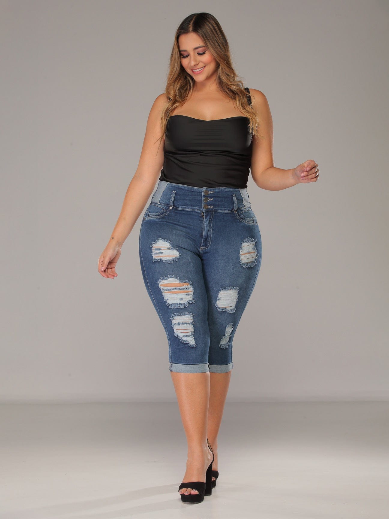 Sunrise Butt Lift Jean Capris - Style 14175