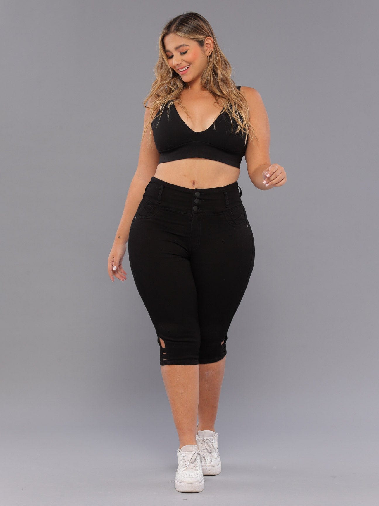 Cleo 14212 Capri Jeans with Butt Lift Design