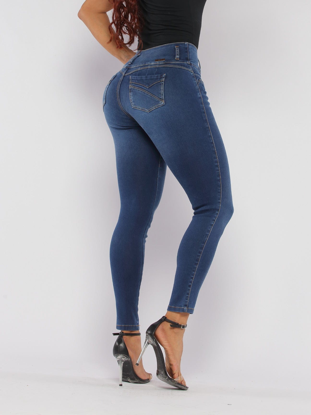Eleganckie Jeansy Podnoszące Pośladki Festive Luxe 15909