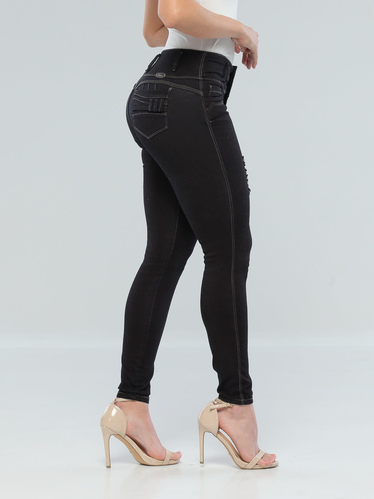 Fioletowe Jeansy Modelujące Pośladki CB4011