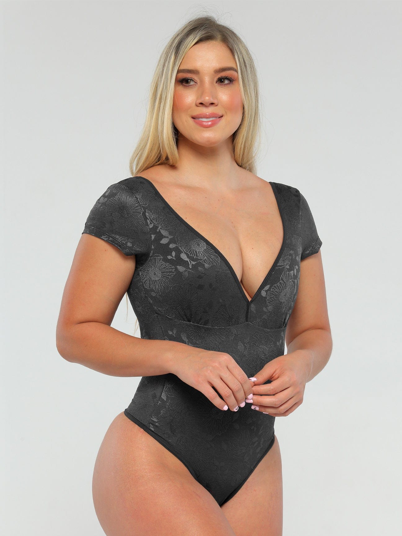 Koronkowe Body z Kontrolą Brzucha NS509