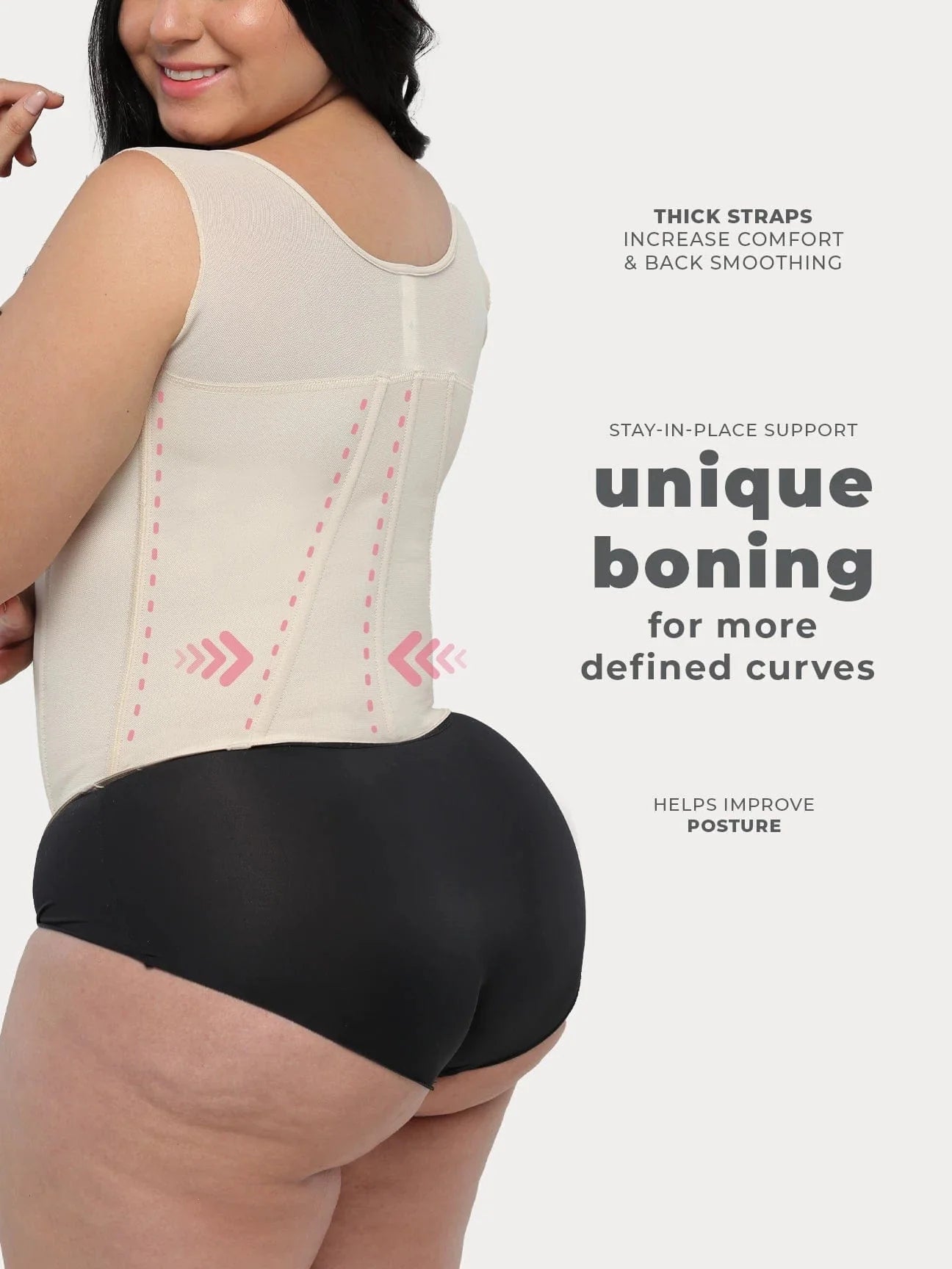 Ultra-Sculpt Waist Trainer Vest with Hooks and Wide Straps CB175