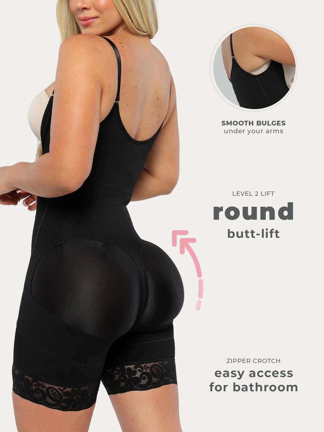 Ultra-Sculpt Faja z Zipperem i Okrągłym Podniesieniem Model CB451