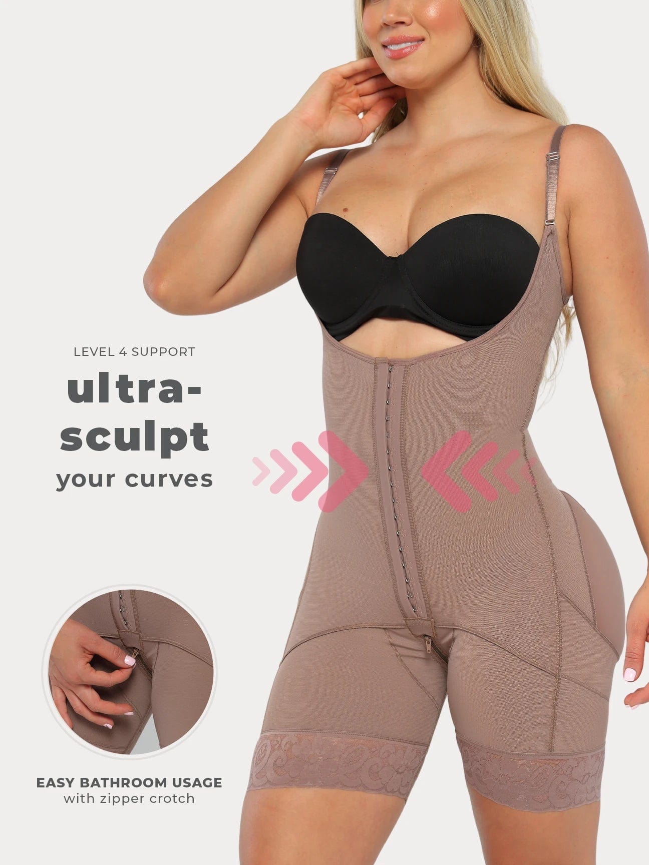 Ultra-Sculpt Faja z Zapięciem i Okrągłym Podniesieniem CB452
